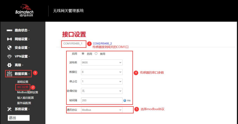 网关接口设置